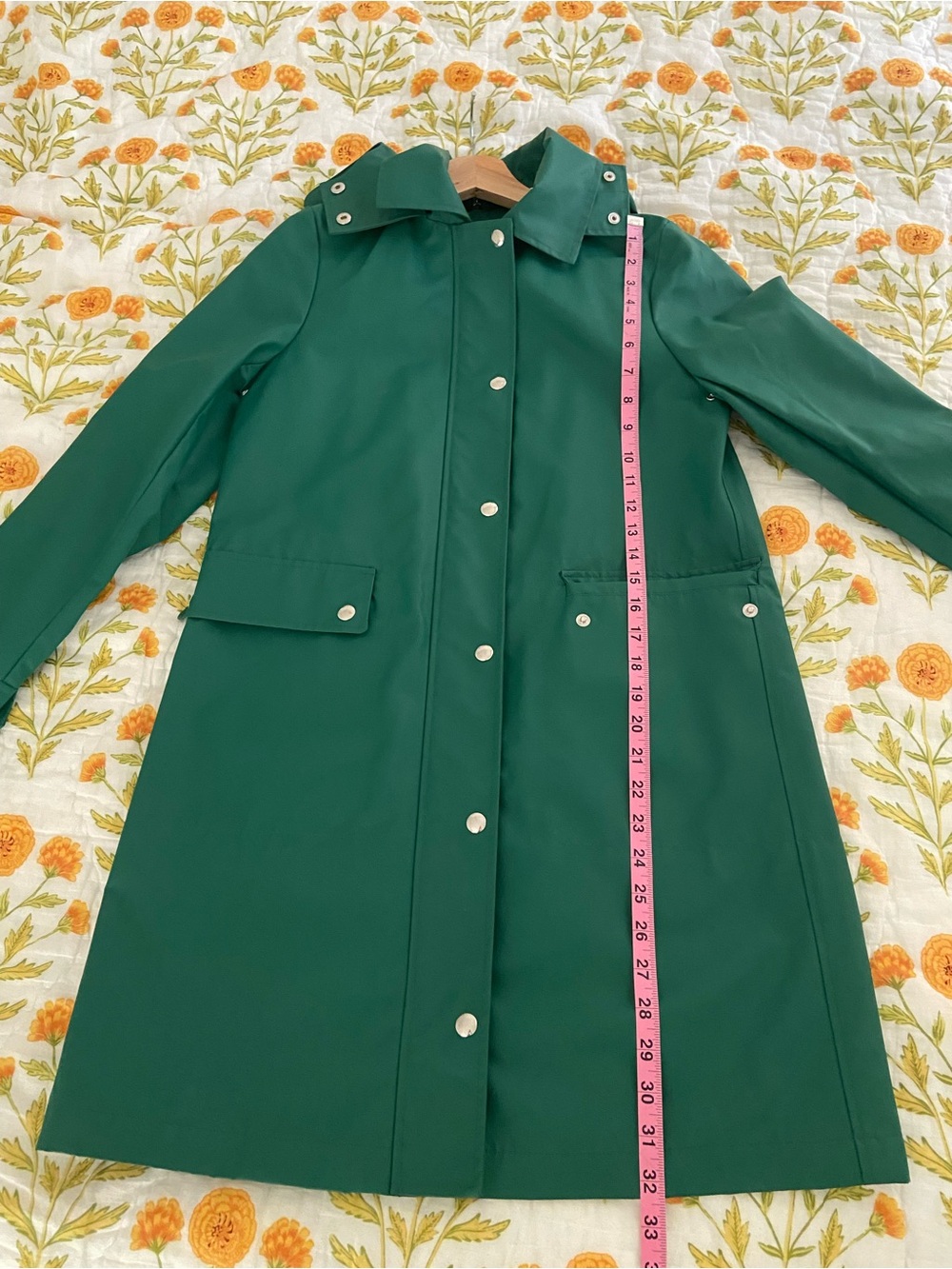 NWT JCrew Green Raincoat - Picture 6 of 6